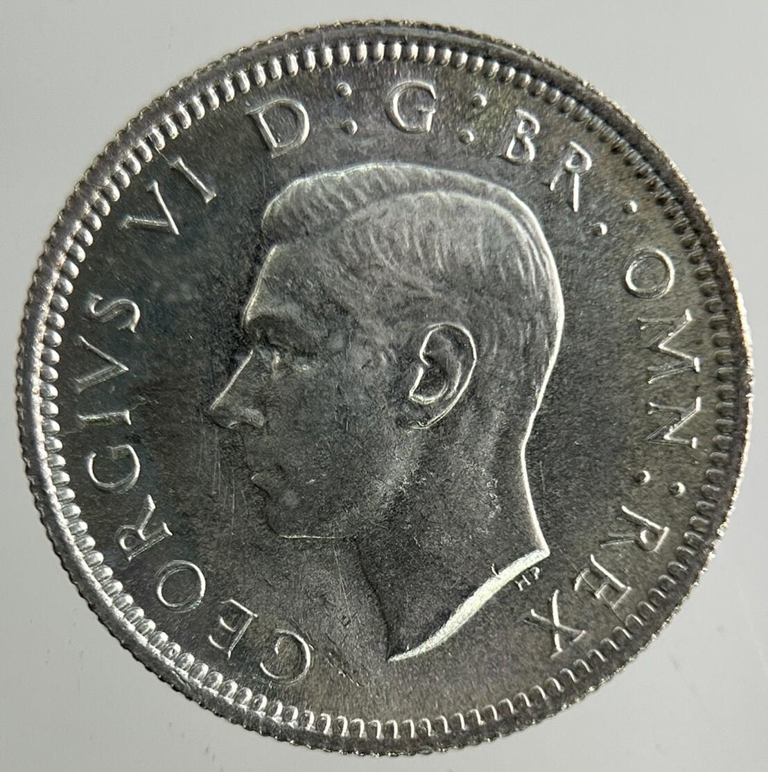 1946 George VI Sixpence Silver Coin | Very High Grade