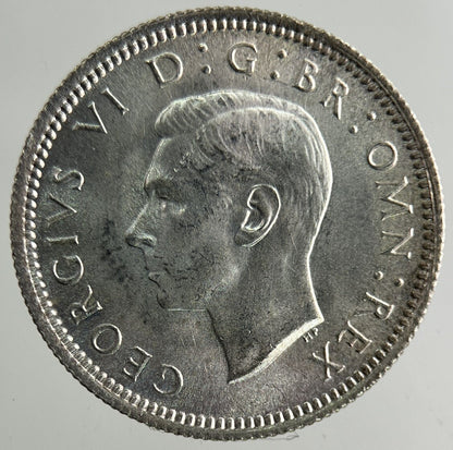 1946 George VI Sixpence Silver Coin | Very High Grade
