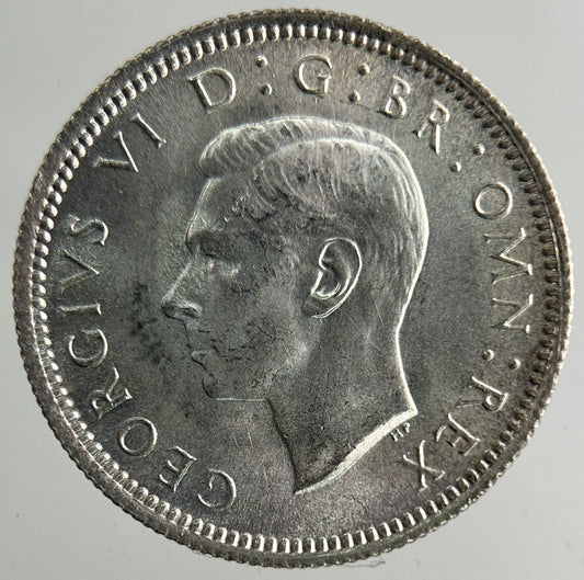 1946 George VI Sixpence Silver Coin | Very High Grade