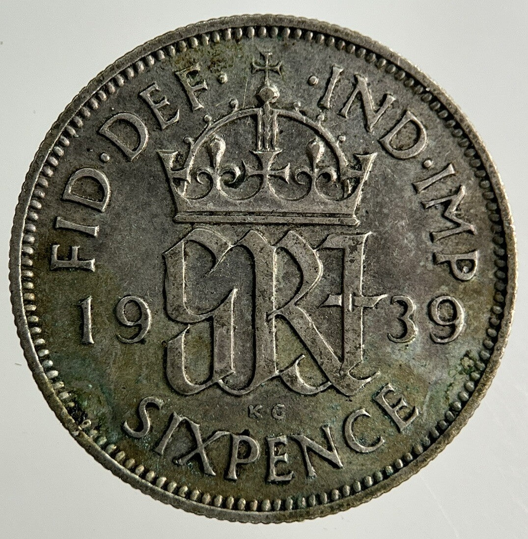 1939 George VI Sixpence Silver Coin | Fine Collectable Grade