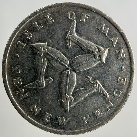 1975 Isle Of Man 10p Ten-Pence Coin | Fine Collectable Grade