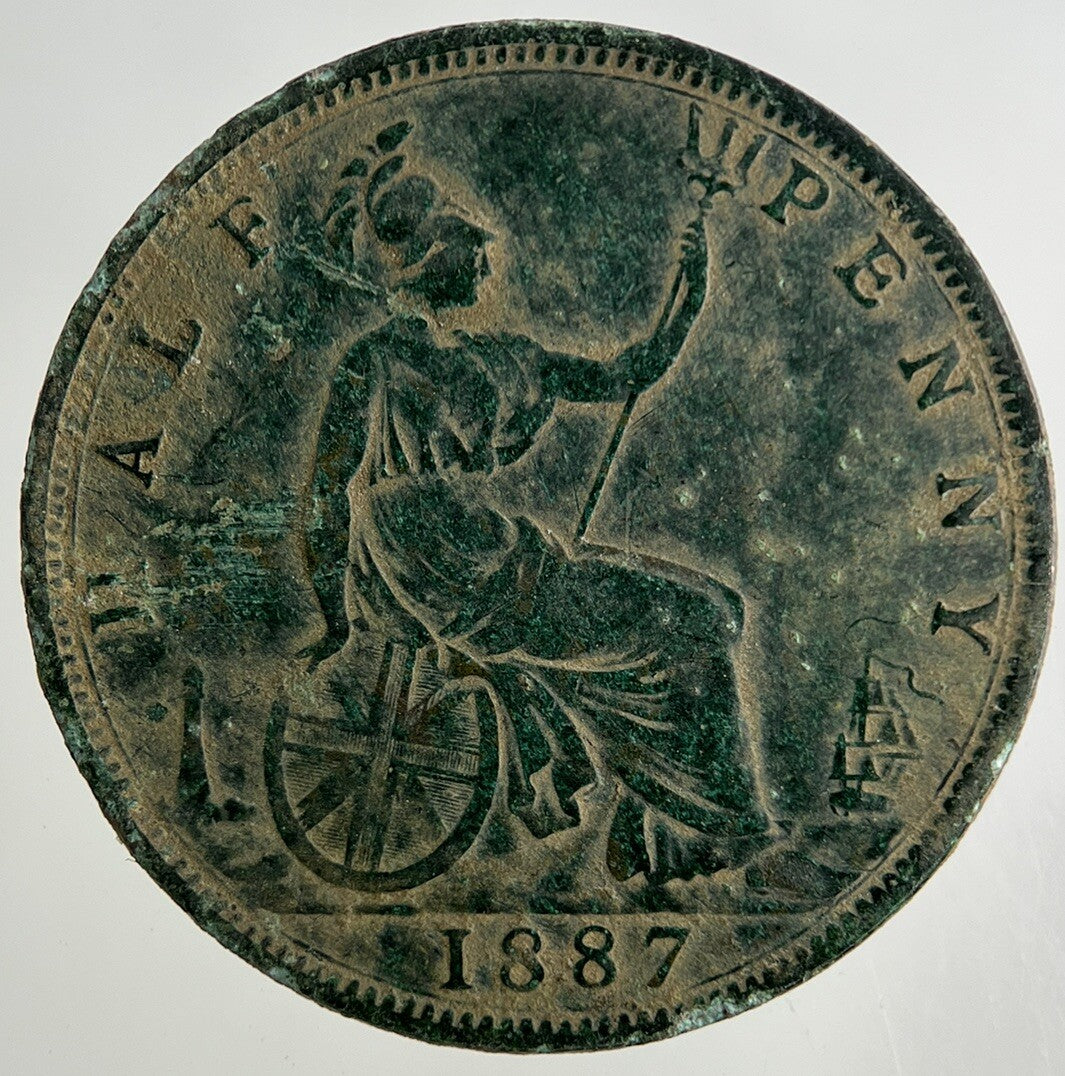 1887 Victoria Half-Penny Coin | Fine Collectable Grade