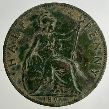 1896 Victoria Half-Penny Coin | Fine Collectable Grade