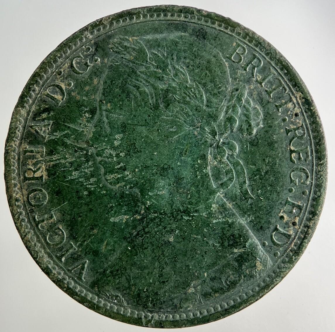 1877 Victoria One Penny Coin | Fine Collectable Grade