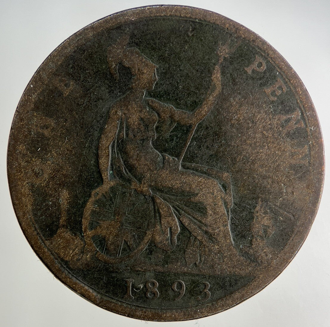 1893 Victoria One Penny Coin | Collectable Grade