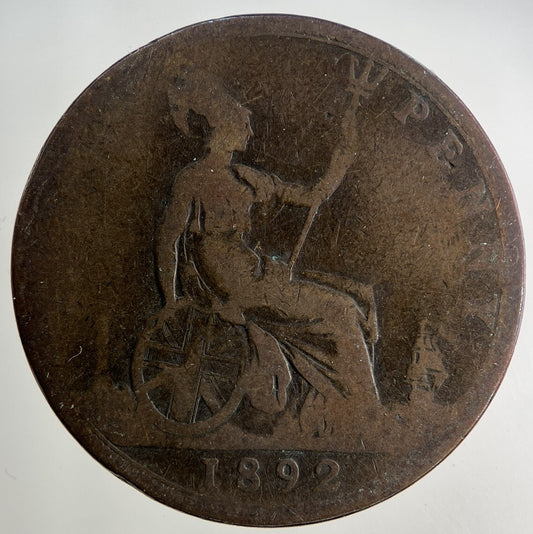 1892 Victoria One Penny Coin | Collectable Grade