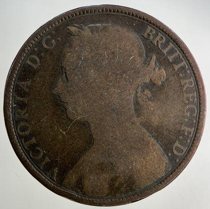 1892 Victoria One Penny Coin | Collectable Grade