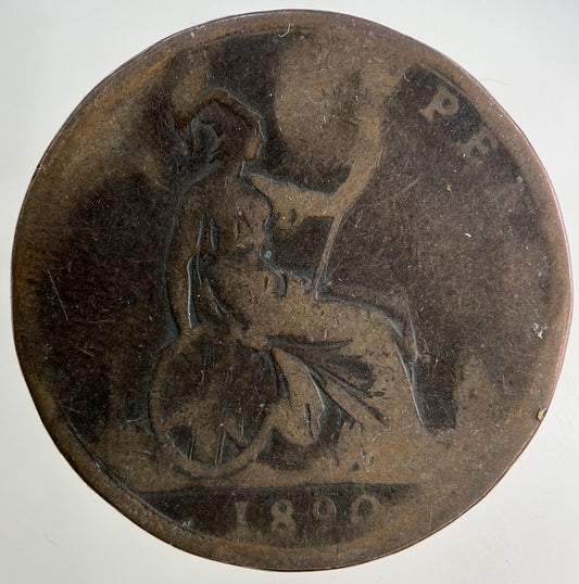 1890 Victoria One Penny Coin | Collectable Grade