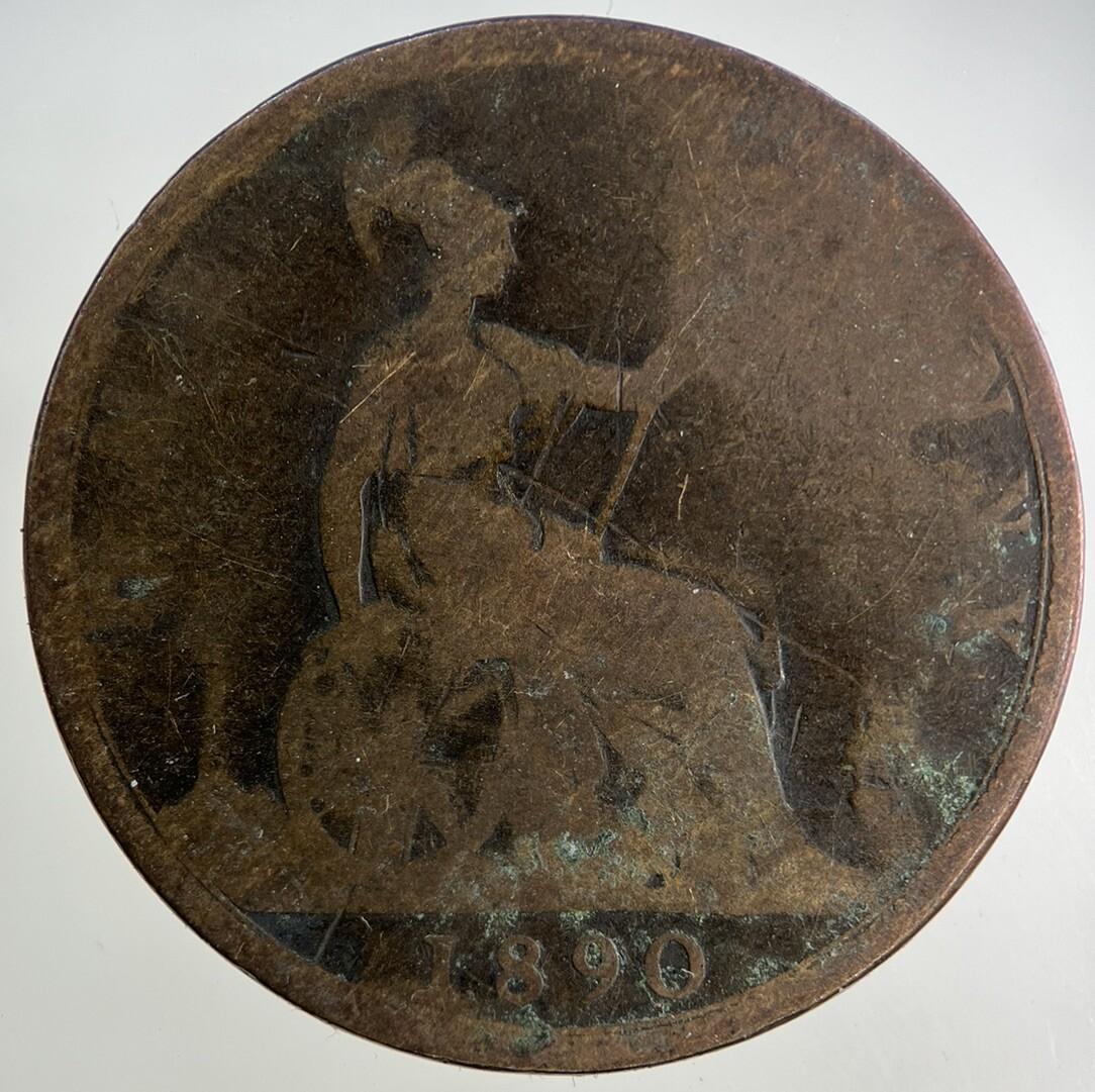 1890 Victoria One Penny Coin | Collectable Grade