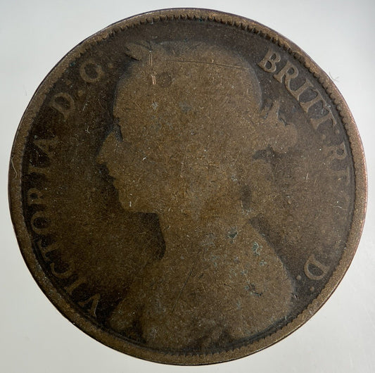 1893 Victoria One Penny Coin | Collectable Grade