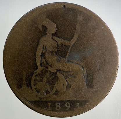 1893 Victoria One Penny Coin | Collectable Grade