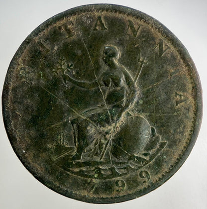 1799 George III 3rd Half-Penny Coin | Collectable Grade