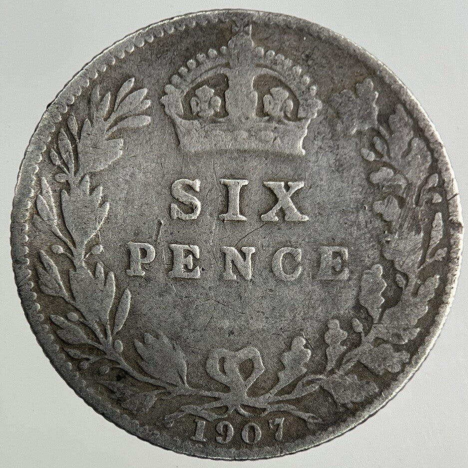 1907 Edward VII Sixpence Silver Coin | Collectable Grade