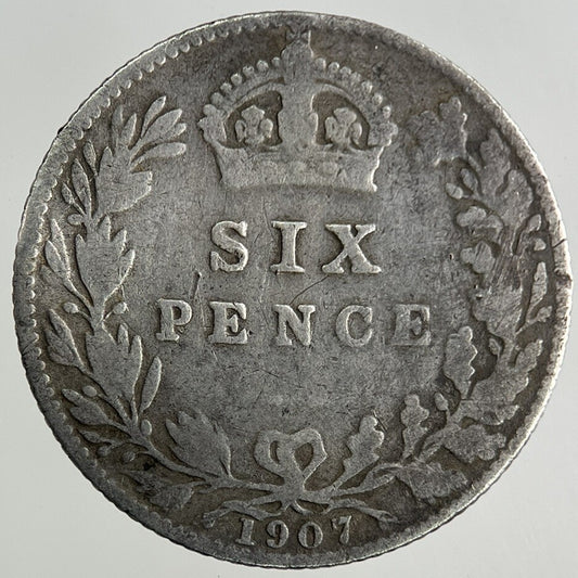1907 Edward VII Sixpence Silver Coin | Collectable Grade