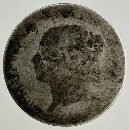 British Victoria Sixpence Silver Coin | Worn Grade