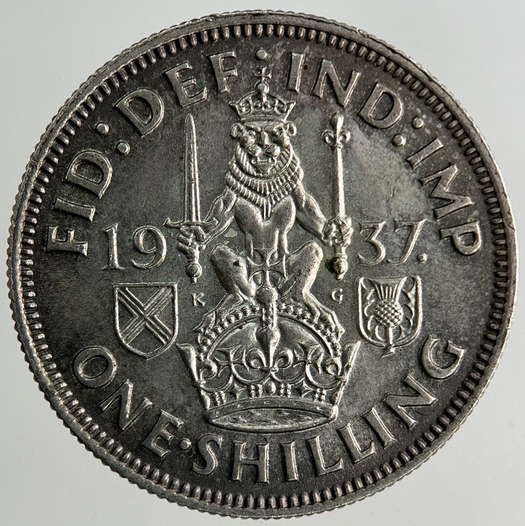 1937 George VI Shilling Silver Coin | Very High Grade