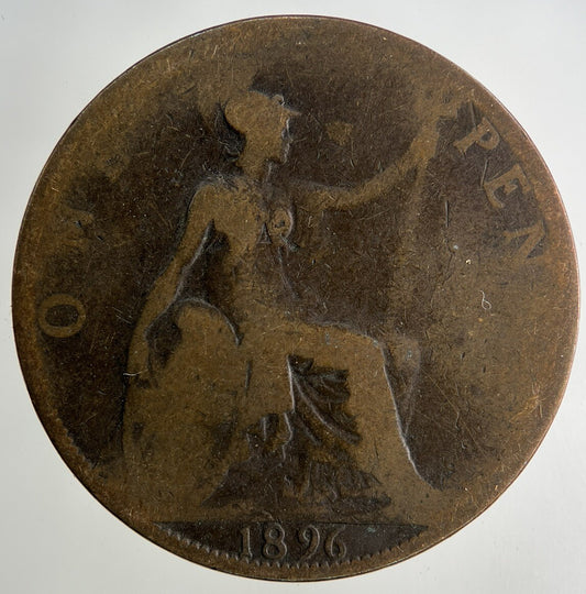 1896 Victoria One Penny Coin | Fair Grade