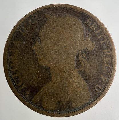 1890 Victoria One Penny Coin | Fair Grade
