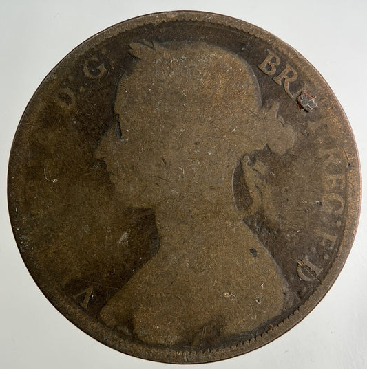 1887 Victoria One Penny Coin | Fair Grade