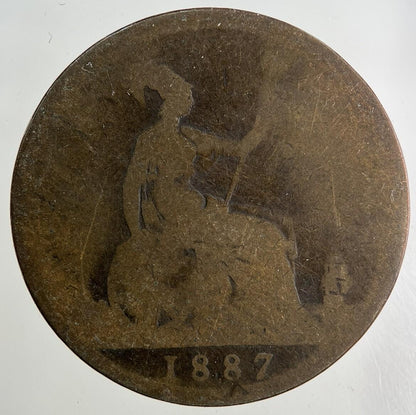 1887 Victoria One Penny Coin | Fair Grade