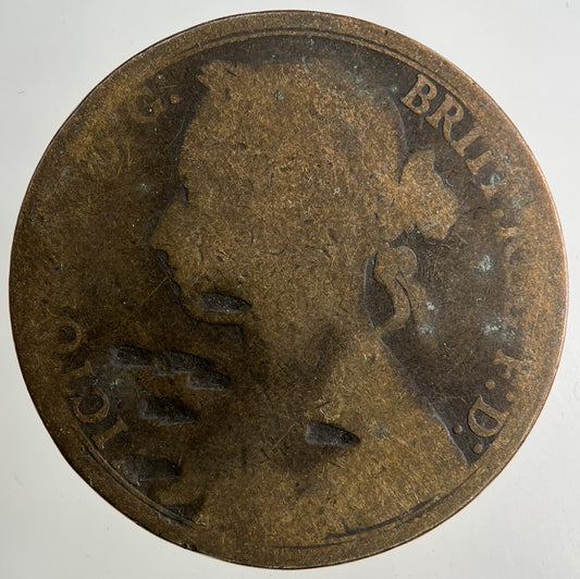 1879 Victoria One Penny Coin | Worn Grade