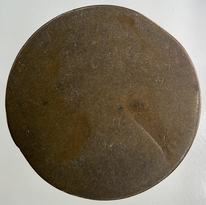 1860 Victoria One Penny Coin | Worn Grade