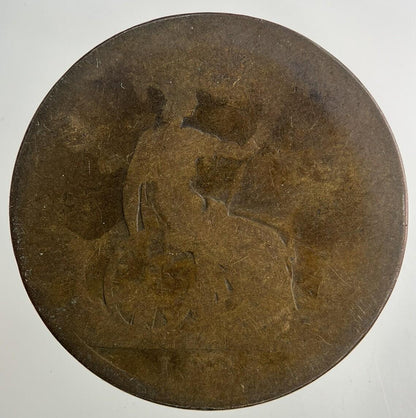 1886 Victoria One Penny Coin | Worn Grade