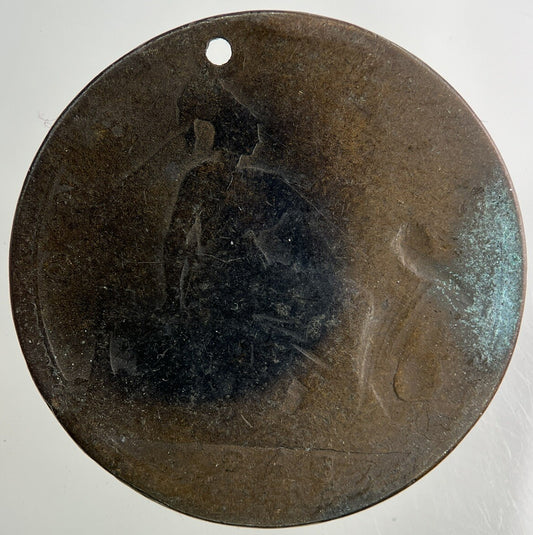 1861 Victoria One Penny Coin | Worn Grade