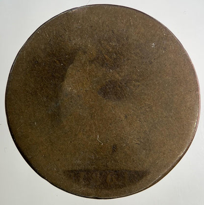 1861 Victoria One Penny Coin | Worn Grade