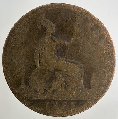 1885 Victoria One Penny Coin | Worn Grade