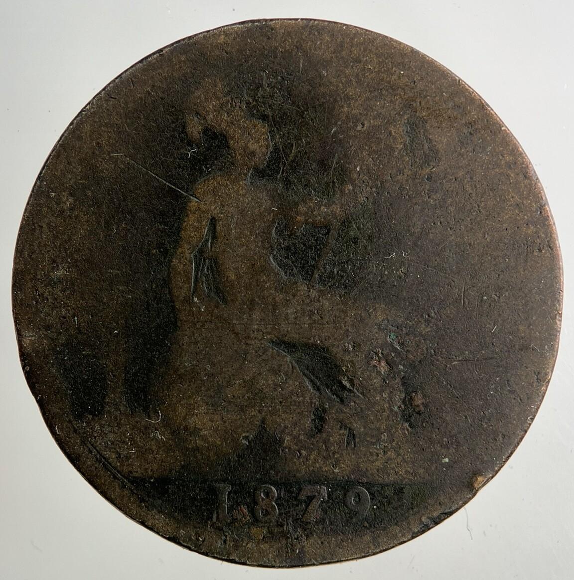 1879 Victoria One Penny Coin | Worn Grade