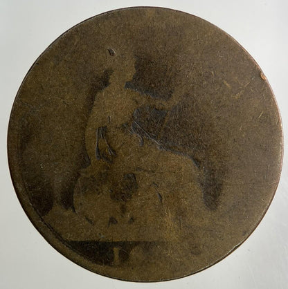 British Victoria One Penny Coin | Worn Grade