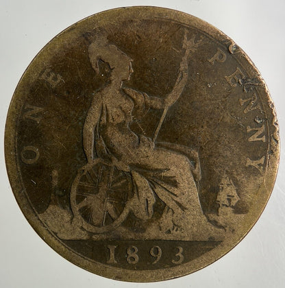 1893 Victoria One Penny Coin | Collectable Grade