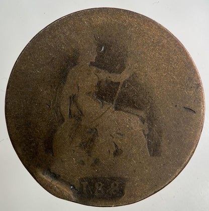 British Victoria One Penny Coin | Worn Grade