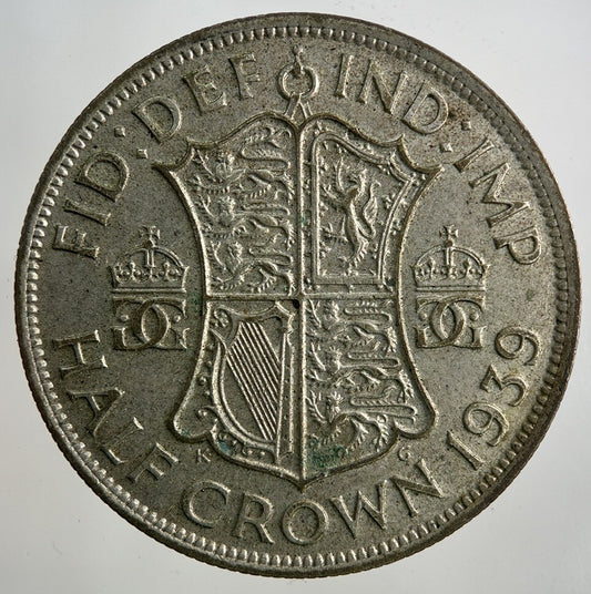 1939 George VI Half-Crown Silver Coin | Fine Collectable Grade