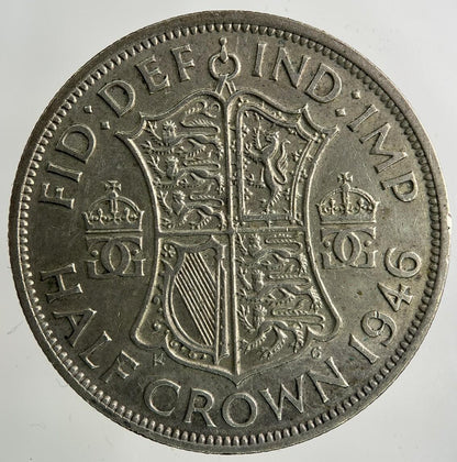 1946 George VI Half-Crown Silver Coin | Fine Collectable Grade