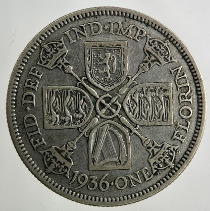 1936 George V Florin Silver Coin | Fine Collectable Grade