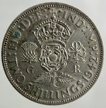 1942 George VI Florin Silver Coin | Fine Collectable Grade