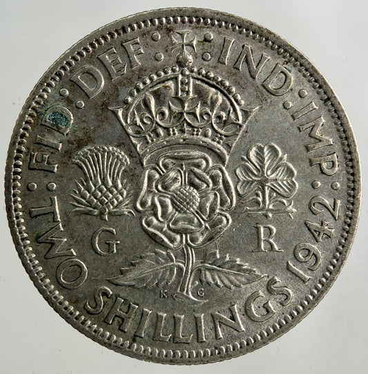 1942 George VI Florin Silver Coin | Fine Collectable Grade