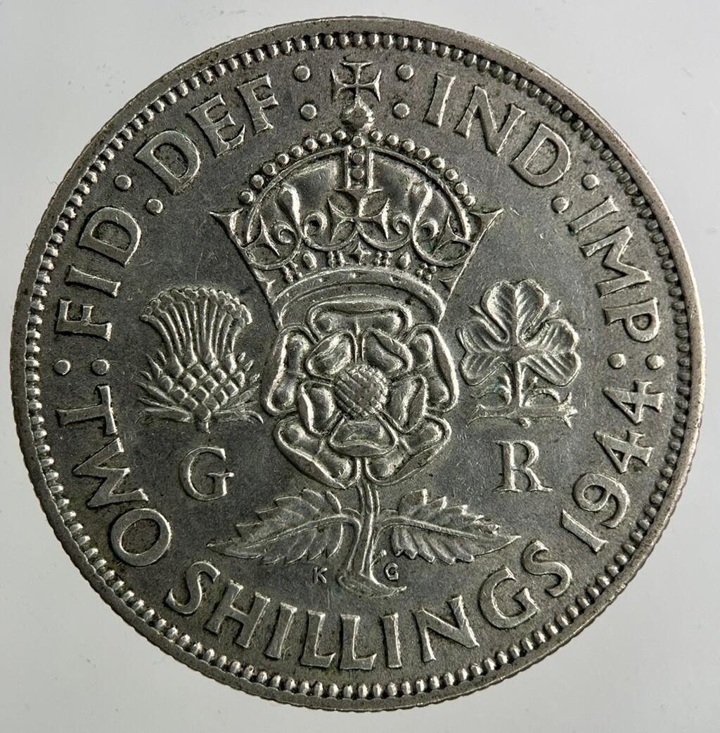 1944 George VI Florin Silver Coin | Fine Collectable Grade