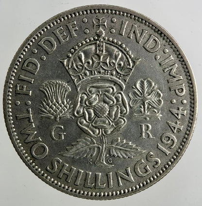 1944 George VI Florin Silver Coin | Fine Collectable Grade