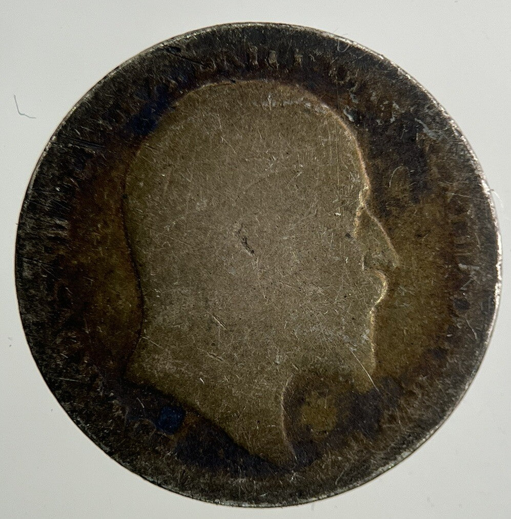 British Edward VII Sixpence Silver Coin | Fair Grade