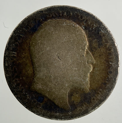 British Edward VII Sixpence Silver Coin | Fair Grade
