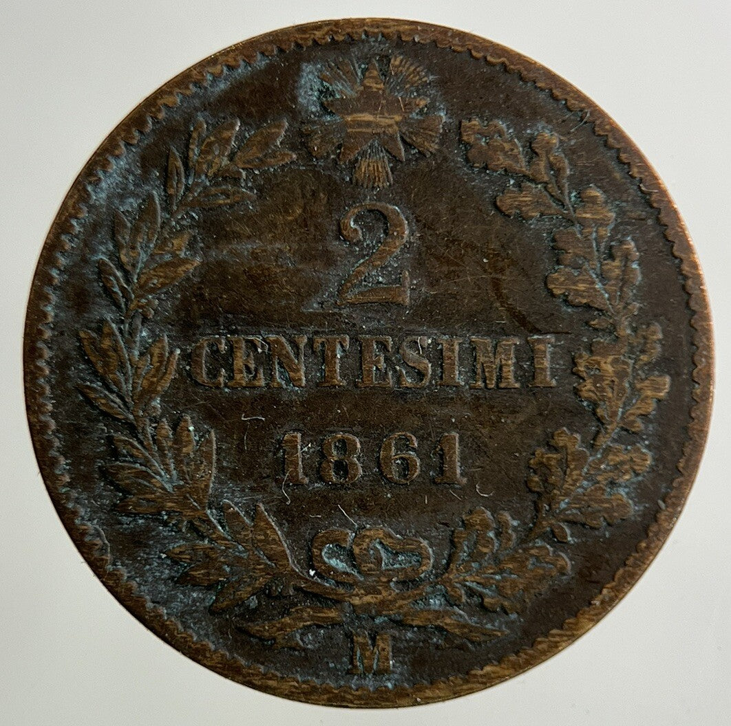 1861 Italy 2 Centesimi Coin | Collectable Grade