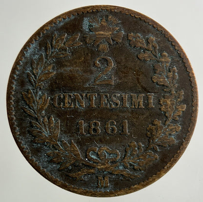 1861 Italy 2 Centesimi Coin | Collectable Grade