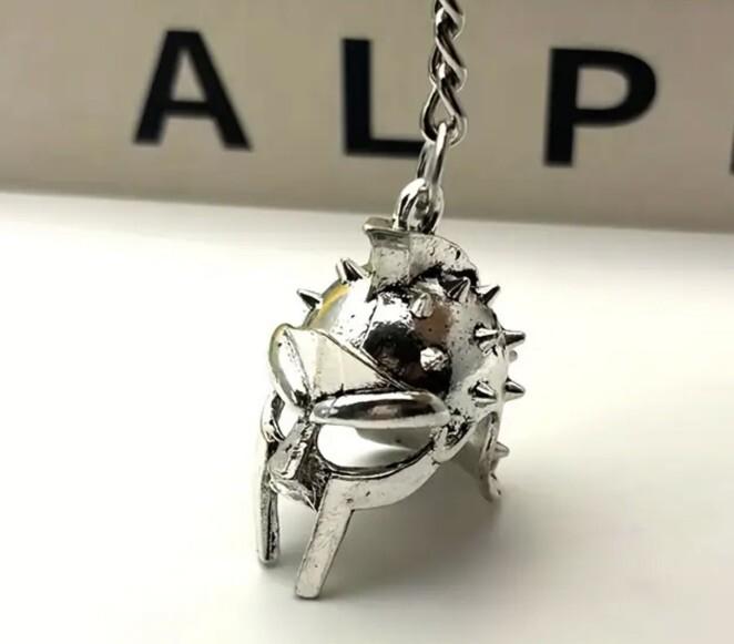 Mini Metal Roman Gladiator Helmet Keyring Premium Keychain Gift UK