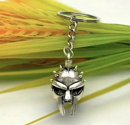 Mini Metal Roman Gladiator Helmet Keyring Premium Keychain Gift UK