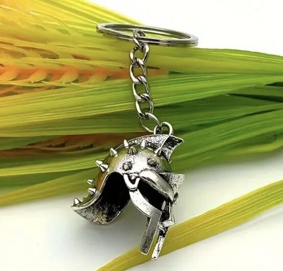 Mini Metal Roman Gladiator Helmet Keyring Premium Keychain Gift UK