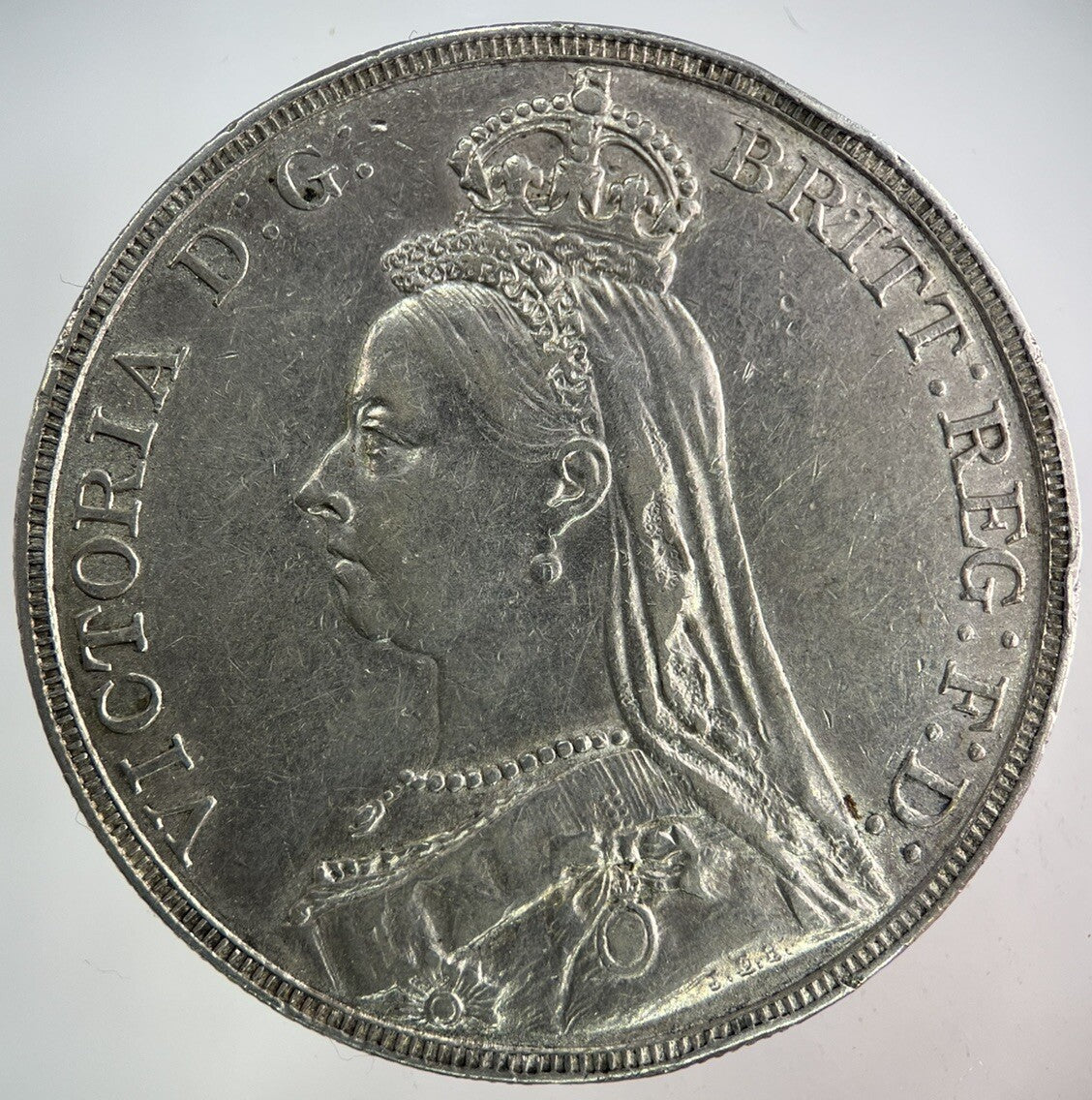 1891 Victoria One Crown Silver Coin | Fine Collectable Grade