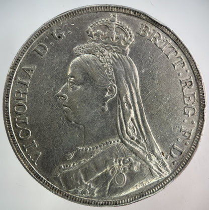 1891 Victoria One Crown Silver Coin | Fine Collectable Grade